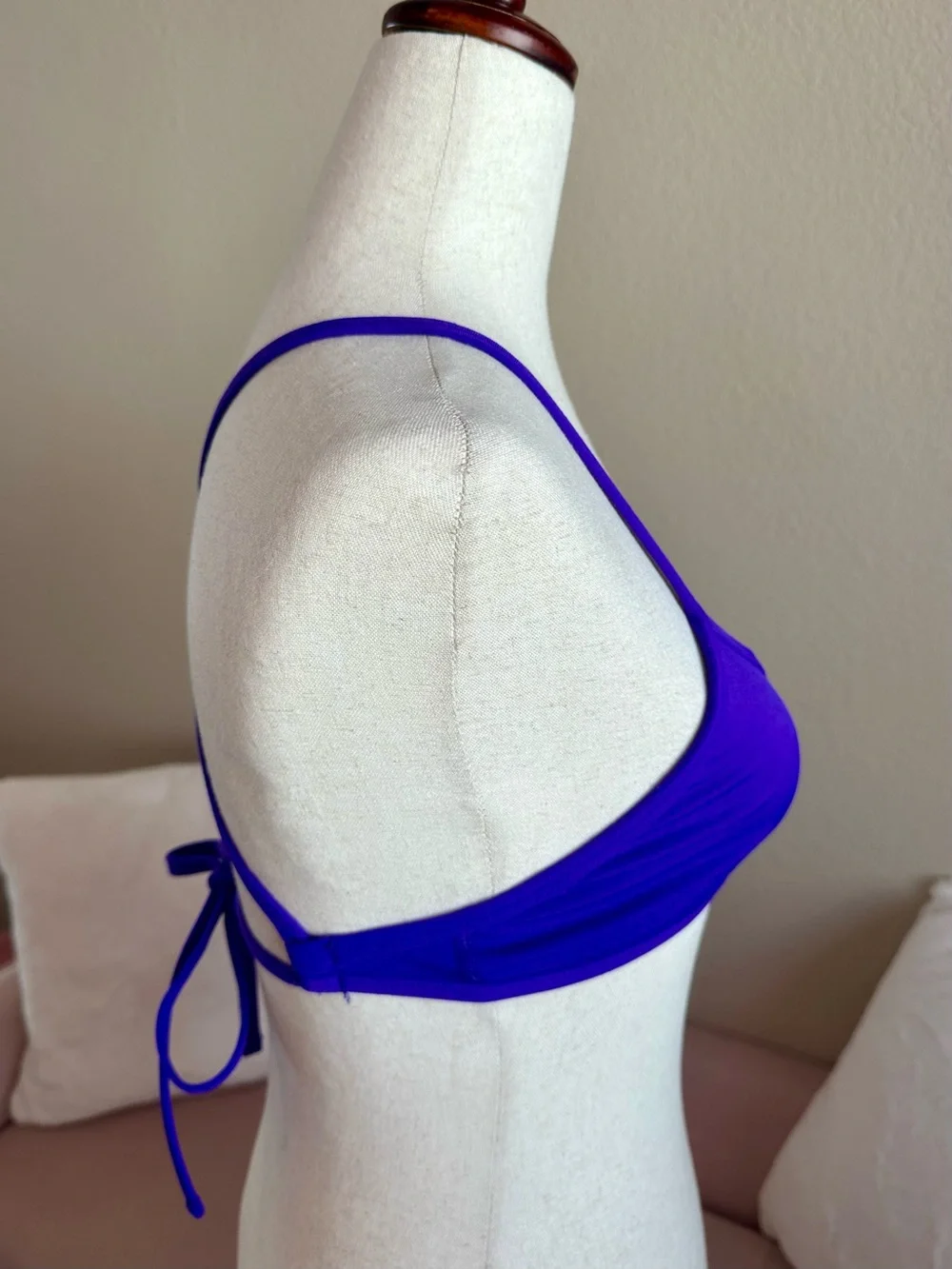 JOLYN Bikini Top Vent Purple (Grape) New Without Tags Size M Pool Beach Made USA